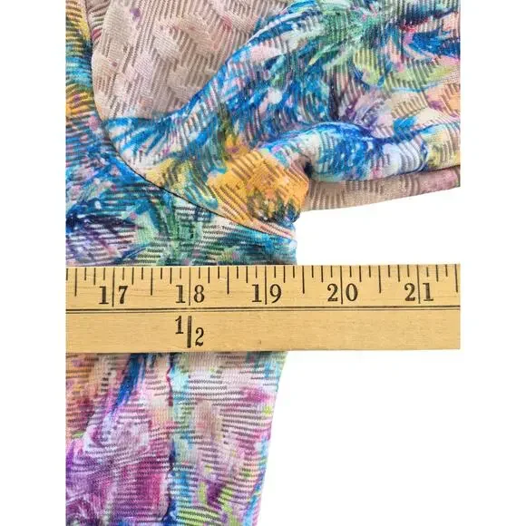 Leoma Lovegrove Sz S Open Front Cardigan Jacket Colorful Tropical Light Weight - Picture 7 of 9